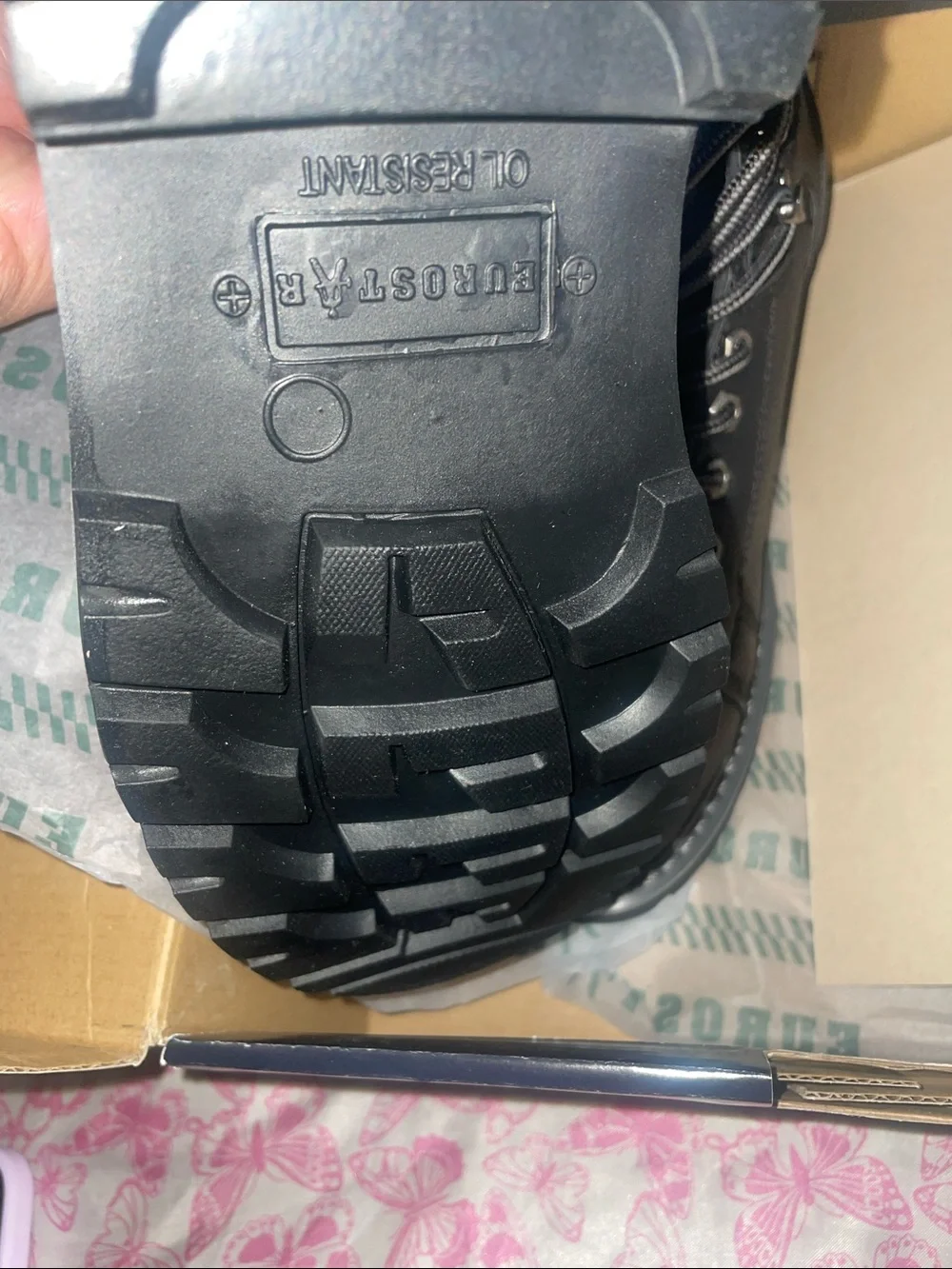Eurostar Black men Steel-Toe Lace-Up Work Boots